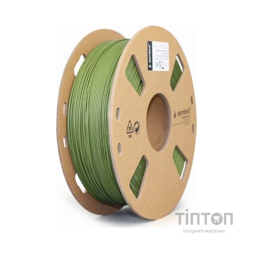 Пластик для 3D-принтера Gembird PLA, 1.75 мм, 1кг, Green, Military (3DP-PLA-01-MTMG)