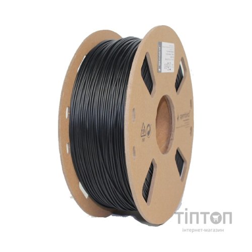 Пластик для 3D-принтера Gembird PLA Flexible, 1.75 мм, Black, 1кг (3DP-PLA-FL-01-BK)