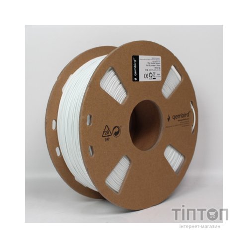 Пластик для 3D-принтера Gembird PLA Flexible, 1.75 мм, White (3DP-PLA-FL-01-W)