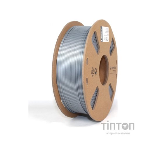 Пластик для 3D-принтера Gembird PLA+, 1.75 мм, 1 kg, silver (3DP-PLA+1.75-02-S)