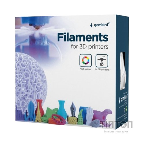 Пластик для 3D-принтера Gembird PLA+, 1.75 мм, 1 kg, silver (3DP-PLA+1.75-02-S)
