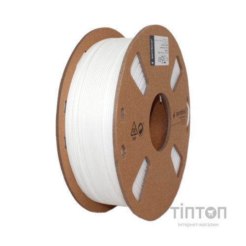 Пластик для 3D-принтера Gembird PLA+, 1.75 мм, 1 kg, white (3DP-PLA+1.75-02-W)