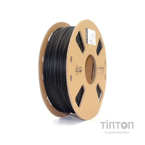Пластик для 3D-принтера Gembird TPE, 1.75 мм, Black, 1kg (3DP-TPE1.75-01-BK)