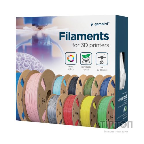 Пластик для 3D-принтера Gembird TPE, 1.75 мм, blue, 1 kg (3DP-TPE1.75-01-B)