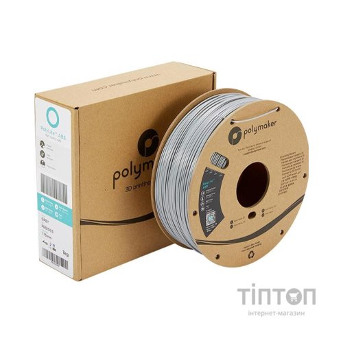 Пластик для 3D-принтера Polymaker ABS POLYLITE 1,75mm 1kg GREY (PE01003)