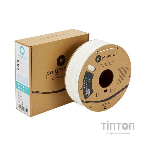 Пластик для 3D-принтера Polymaker ABS POLYLITE 1,75mm 1kg WHITE (PE01002)