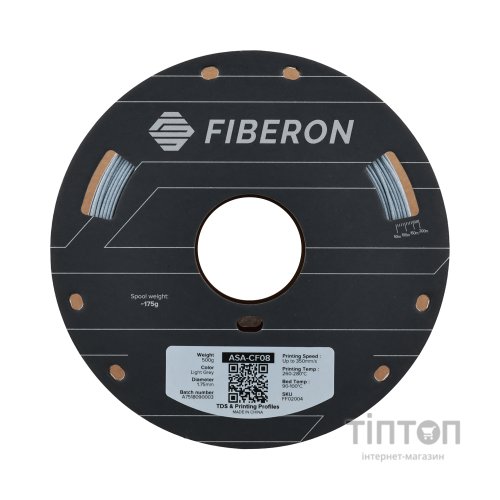 Пластик для 3D-принтера Polymaker ASA-CF08 Fiberon 1,75mm 0,5kg Light Grey (FF02004)