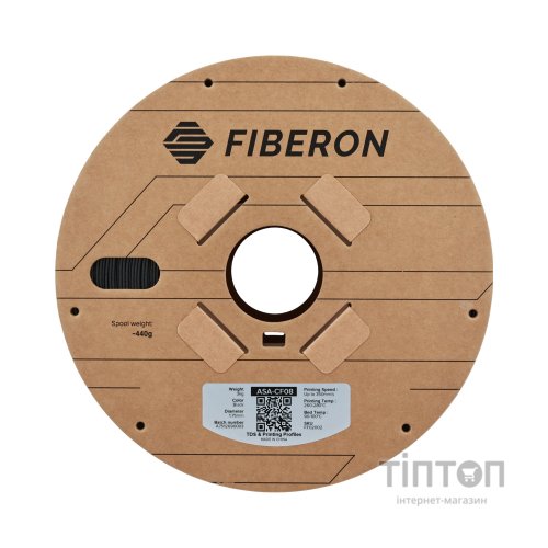 Пластик для 3D-принтера Polymaker ASA-CF08 Fiberon 1,75mm 3kg Black (FF02002)
