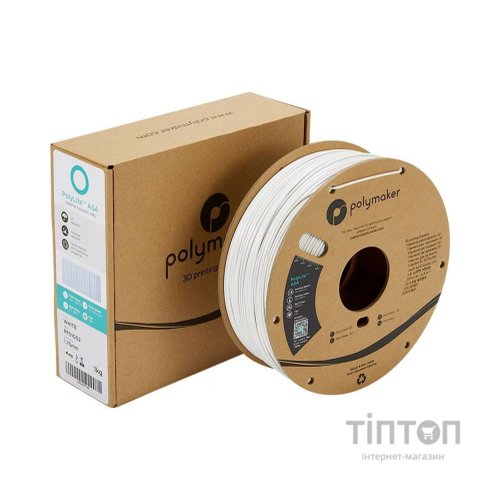 Пластик для 3D-принтера Polymaker ASA POLYLITE 1,75mm 1kg WHITE (PF01002)