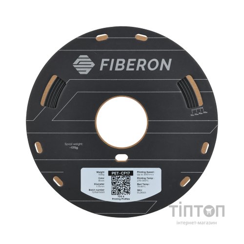 Пластик для 3D-принтера Polymaker Fiberon PET-CF17 1,75mm 0,5kg BLACK (FL01001)