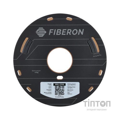 Пластик для 3D-принтера Polymaker Fiberon PPS-CF10 1,75mm 0,5kg BLACK (FM01001)