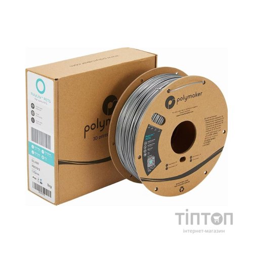 Пластик для 3D-принтера Polymaker PETG POLYLITE 1,75mm 1kg SILVER (PB01012)