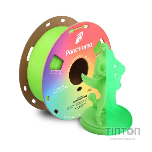 Пластик для 3D-принтера Polymaker PLA PANCHROMA LUMINOUS 1,75mm 1kg GREEN (CA02032)