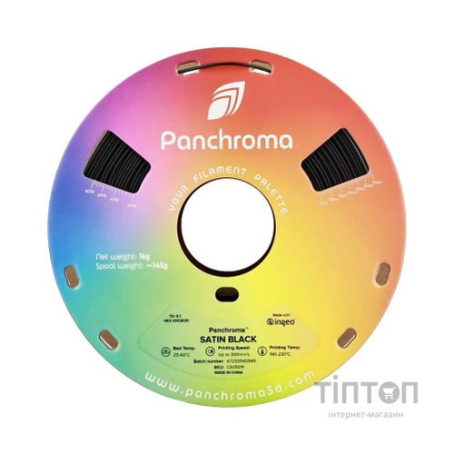 Пластик для 3D-принтера Polymaker PLA PANCHROMA SATIN 1,75mm 1kg BLACK (CA05011)