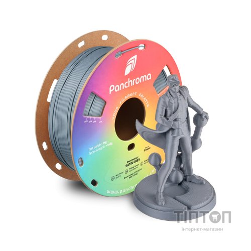 Пластик для 3D-принтера Polymaker PLA PANCHROMA SATIN 1,75mm 1kg GREY (CA05004)