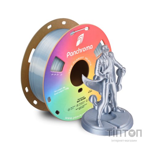 Пластик для 3D-принтера Polymaker PLA PANCHROMA SILK 1,75mm 1kg SILVER (CA03018)