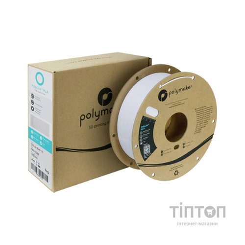 Пластик для 3D-принтера Polymaker PLA POLYLITE 1,75mm 1kg COLD WHITE (PA02096)
