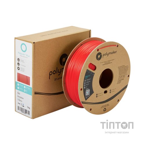 Пластик для 3D-принтера Polymaker PLA POLYLITE 1,75mm 1kg RED (PA02004)