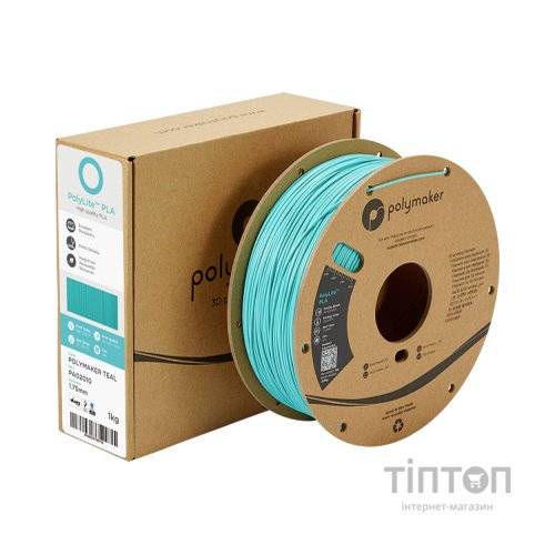 Пластик для 3D-принтера Polymaker PLA POLYLITE 1,75mm 1kg TEAL (PA02010)