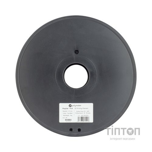 Пластик для 3D-принтера Polymaker PLA POLYLITE 1,75mm 3kg BLACK (PA02037)