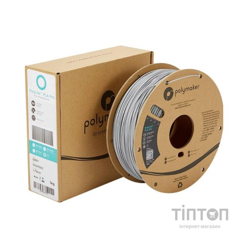 Пластик для 3D-принтера Polymaker PLA POLYLITE PRO 1,75mm 1kg GREY (PA07003)