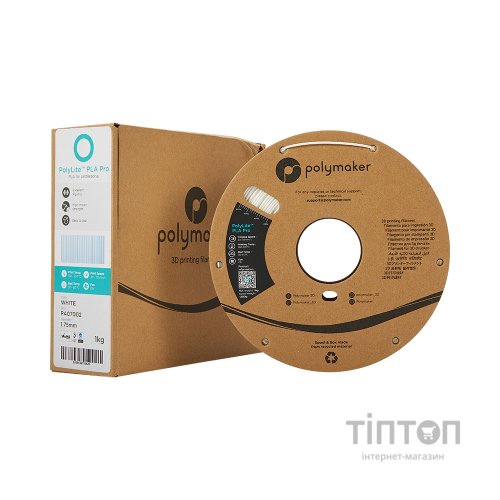Пластик для 3D-принтера Polymaker PLA POLYLITE PRO 1,75mm 1kg WHITE (PA07002)