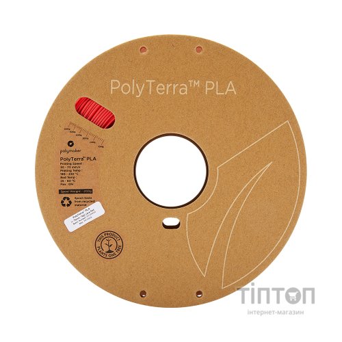 Пластик для 3D-принтера Polymaker PLA PolyTerra 1,75mm 1kg LAVA RED (PM70826)