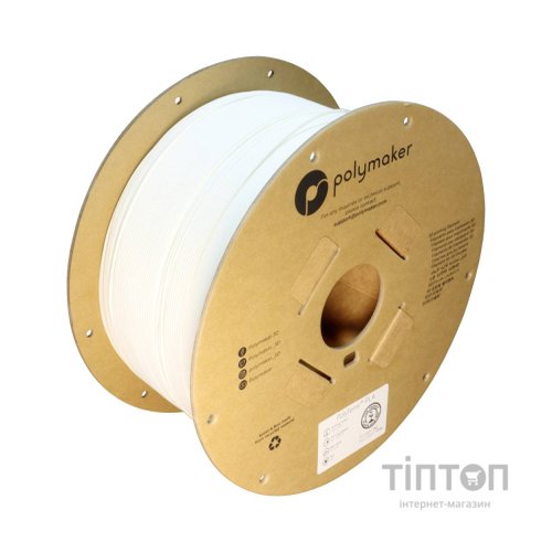 Пластик для 3D-принтера Polymaker PLA PolyTerra 1,75mm 3kg COTTON WHITE (PA04008)