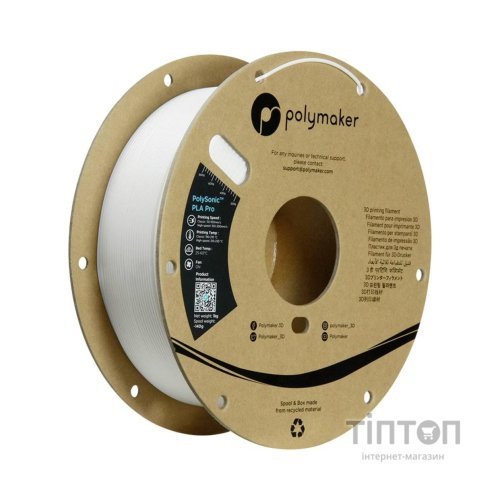 Пластик для 3D-принтера Polymaker PLA PRO HIGH SPEED TOUGH 1,75mm WHT 1kg (PA13001)