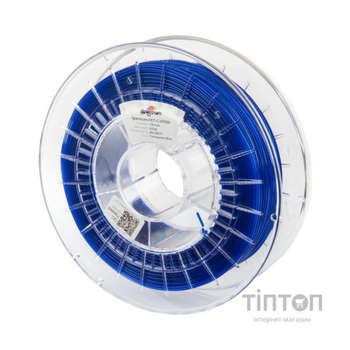 Пластик для 3D-принтера Spectrum PET-G HT100 1.75mm 0.5kg TRANSPARENT BLUE (80402)