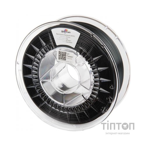 Пластик для 3D-принтера Spectrum PET-G Premium 1.75mm DEEP BLACK 1kg (RAL 9017) (80056)