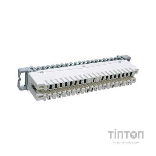 Плінт що розмикається Zpas с нормально замкнутыми контактами 10 пар,1-0,білий (T-SO-870-500)