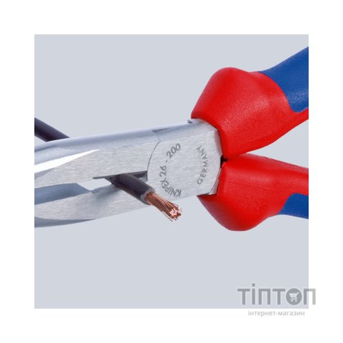 Плоскогубці KNIPEX круглогубці з ріжучими крайками подовжені (26 15 200)