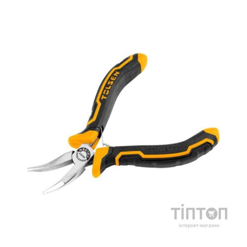 Плоскогубці Tolsen міні-довгогубці загнуті 115 мм Ерго рукоятки (10353)