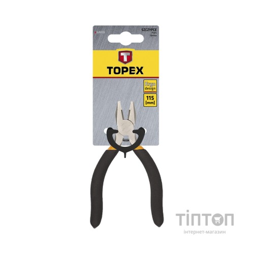 Плоскогубці Topex комбинированные прецизионные, 115 мм (32D721)