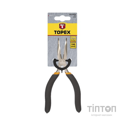 Плоскогубці Topex удлинённые выгнутые прецизионные, 130 мм (32D723)