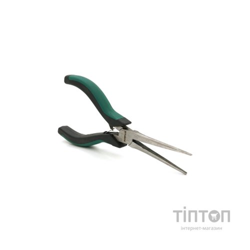 Плоскогубці Voltronic круглогубці довгі, чорно-зелені ручки 155 х 55, Q100 (YT-UL155х55)