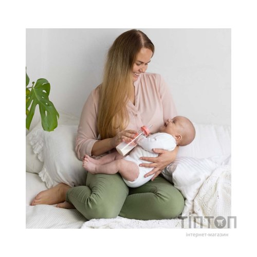 Пляшечка для годування Baboo Скляна , антиколікова, 240 мл, 3+ міс (Sea Life / помаранчева) (3-118)