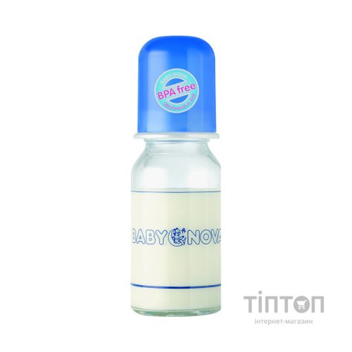 Пляшечка для годування Baby-Nova скляна 125 мл (3960310)