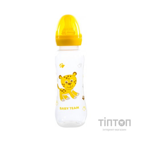 Пляшечка для годування Baby Team 0+ з латексною соскою 250 мл (1310)