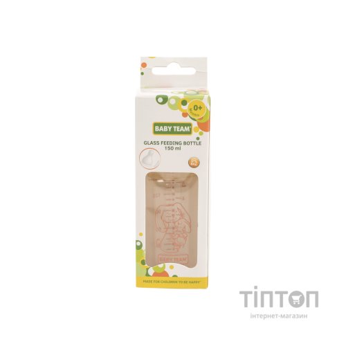 Пляшечка для годування Baby Team Скляна 150 мл (4824428012102)