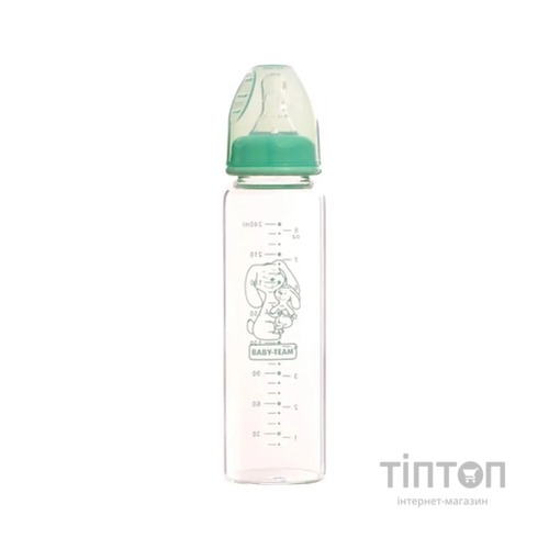 Пляшечка для годування Baby Team Скляна 250 мл (4824428012119)