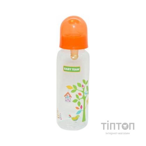 Пляшечка для годування Baby Team з латекс. соскою 250 мл 0+ помар (1310_оранжевый)