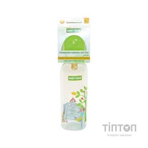 Пляшечка для годування Baby Team з латекс. соскою 250 мл 0+ салат (1310_салатовый)