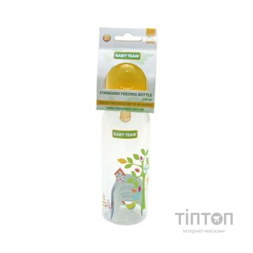 Пляшечка для годування Baby Team з латекс. соскою 250 мл 0+ жовт (1310_желтый)