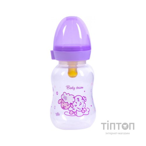 Пляшечка для годування Baby Team з латексною соскою Овечка, 125 мл (1300_овечка)