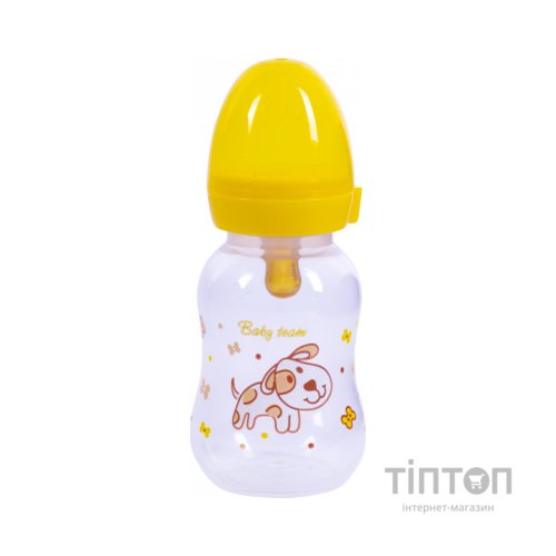 Пляшечка для годування Baby Team з латексною соскою Собачка, 125 мл (1300_собачка)
