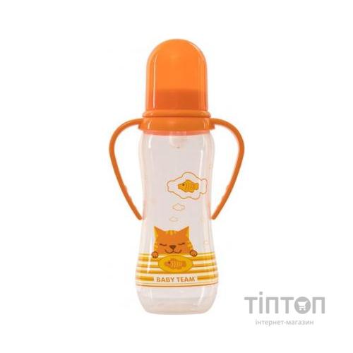 Пляшечка для годування Baby Team з силікон.соскою 250мл 0+ помар (1411_оранжевый)