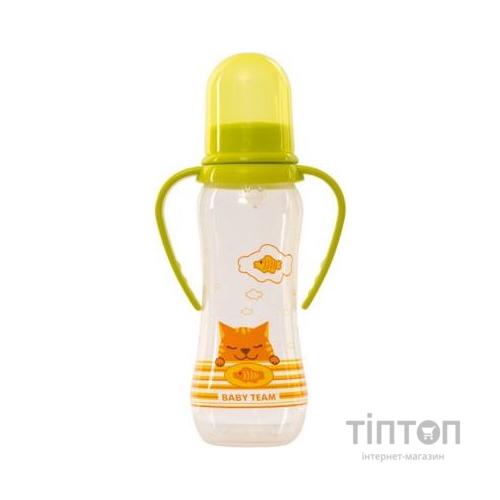 Пляшечка для годування Baby Team з силікон.соскою 250мл 0+ салат (1411_салатовый)