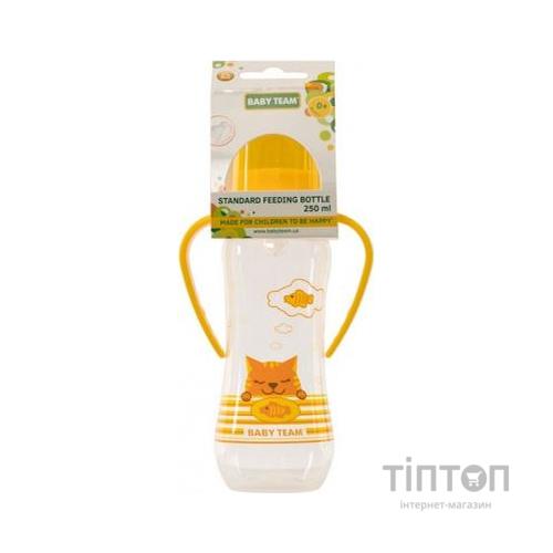 Пляшечка для годування Baby Team з силікон.соскою 250мл 0+ жовт (1411_желтый)